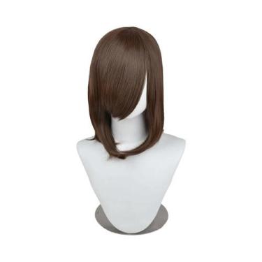Imagem de Peruca Curta De Anime Para Cosplay De 40cm, Fibra Sintética De Alta Te