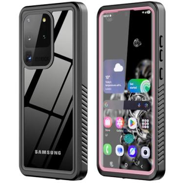 Imagem de ZWWADR Capa protetora de tela integrada à prova d'água para Samsung Galaxy S20 Ultra [corpo inteiro à prova de choque] [3 m militar à prova de choque] à prova de poeira subaquática para Galaxy S20