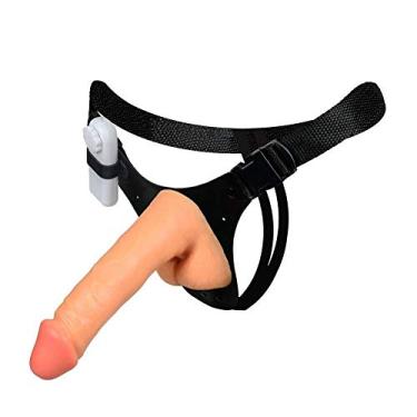 Imagem de Cinta Peniana com Pênis de Borracha Escroto, Vibro 19,5x4,8cm La Pimenta