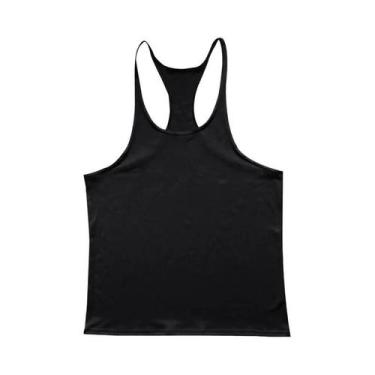 Imagem de Camiseta Regata Casual Para Homens Em Tamanho Grande, Cor Sólida, Para