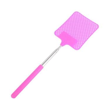 Imagem de Mini Raquete Retrátil Para Mosquitos Em Aço Inoxidável Com Cabo Antide