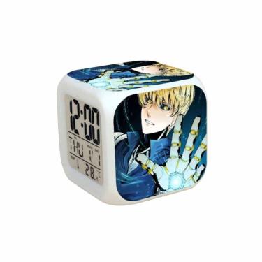 Imagem de Despertador digital LED One Punch Man Square 8x8x8cm