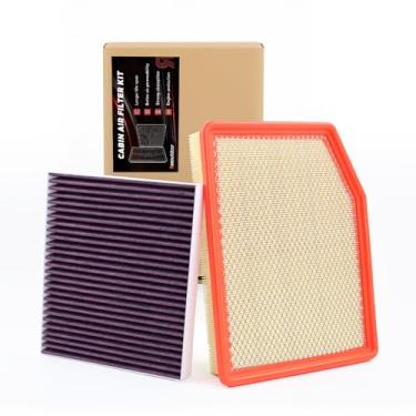 Imagem de Kit de filtro de ar de cabine para motor e upgrade para Silverado 1500 Sierra 2500 2025 Silverado 2500 HD Sierra 2500 HD Gasolina 1500, 2020-2025 Escalade Tahoe Yukon Suburban, substitui #CA12400 5