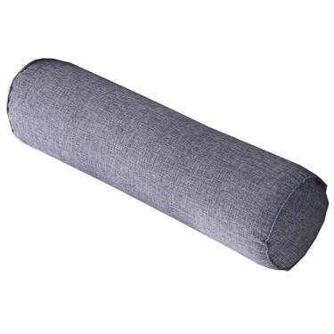 Imagem de SPXMQSS Almofada longa almofada cervical e pescoço almofadas cervicais para dormir redondo almofada ergonómica almofada dormir de lado cinzento 20 x 100 cm