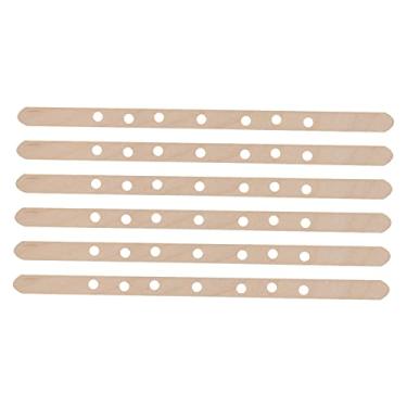 Imagem de Luqeeg Suporte de Pavio para Velas, Núcleo de Madeira Reutilizável de Bétula, Fácil Uso para Fazer Velas, Conjunto de 50 Peças (180 * 10mm7 furos)
