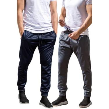 Imagem de Kit 2 Calças Jogger Masculina Skinny Helanca - Ben20Premium, Azul, Cin