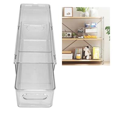 Imagem de Caixa de Armazenamento em Gaveta Contêiner Multifuncional Empilhável para Banheiro Quarto Cozinha Mesa Armário Organizador Economia Espaço Uso Versáti