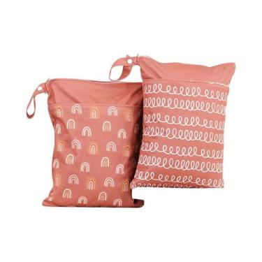 Imagem de Conjunto De 2 Bolsas Impermeáveis Para Fraldas De Bebê 30x40cm, Bolsa 