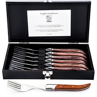 Imagem de Laguiole Style de Vie Garfos, linha de luxo, 6 peças, jacarandá, em caixa de presente