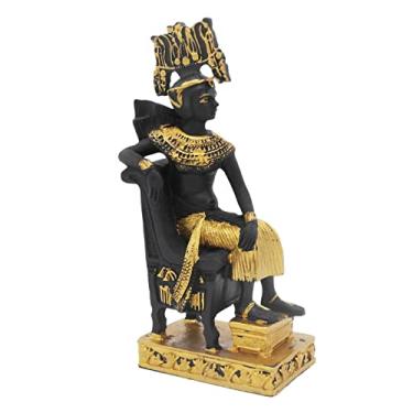 Imagem de Kocris Casa Cleópatra Antigo Egito Decorações para Aquários de Peixes Decorações de Ápteis, Lagarto de Tartaruga, Lagarto de Aranha, Terrário, Estatueta de Escultura Egípcia Ornamento Decoração para Animais de Estimação