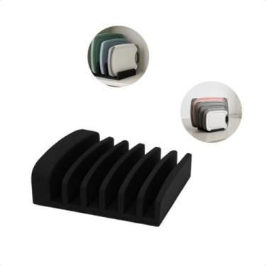 Imagem de Suporte Organizador Vertical Para Tábuas De Corte e Panelas Rack De Co