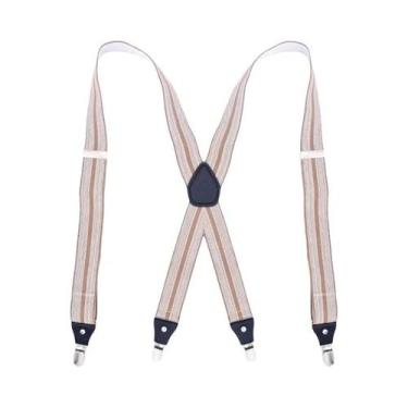 Imagem de Suspensórios Masculinos Ajustáveis De 35mm De Largura, Reforçados Com 