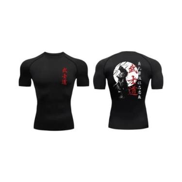 Imagem de Camiseta Masculina De Compressão De Secagem Rápida Manga Curta Estilo 