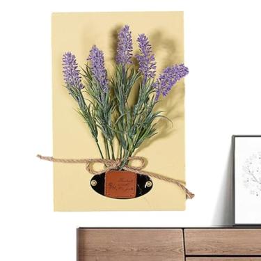 Imagem de Parede de flores artificiais, arte de parede floral emoldurada | Plantas artificiais de parede com molduras de para decoração de casa | Flor 7,8 x 5.9in estética decorativa para decoração de par