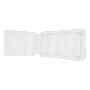 Imagem de Naroote Tapete de Banheira Macio Acolchoado de Corpo Inteiro, Colchão de Banho de Spa, Travesseiro para Banheiras Relaxantes, Adequado para Todas As Idades, PVC Branco 49,2 X 14,2 Polegadas