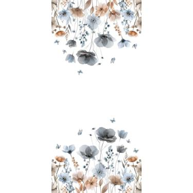 Imagem de G.R.I Pacote com 2 toalhas de mão de flor aquarela azul empoeirado, toalhas de flores vintage boêmio, toalhas de primavera macias e absorventes para banheiro, decoração de cozinha