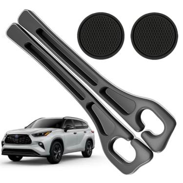 Imagem de POSPICE Organizador de enchimento de lacunas de assento de carro compatível com acessórios Toyota Highlander Bloqueador de plugue de lacuna de assento com slot de armazenamento antiderrapante