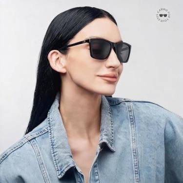 Imagem de Óculos de sol polarizados para homens e mulheres com proteção UV para dirigir, pescar, viajar, Preto