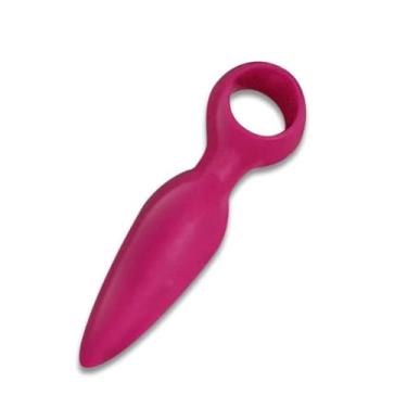 Imagem de Plug Anal Cônico 10 x 2,0cm Acessório Erótico Unissex Dilatador Cônico Macio Com Puxador PL41 (PINK)