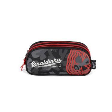 Imagem de Estojo Triplo Escolar Enaldinho Youtuber Original Luxcel