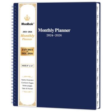 Imagem de Agenda mensal MaaiBok 2024-2026 com bolso de papelão 23x28cm