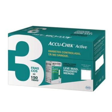 Imagem de Tiras Medidor Glicemia Accu Check Active 150 Unidades - Accu-chek