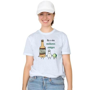Imagem de Camiseta Melhores Amigos Tequila Estampa Personalizada - Use P4, Branc