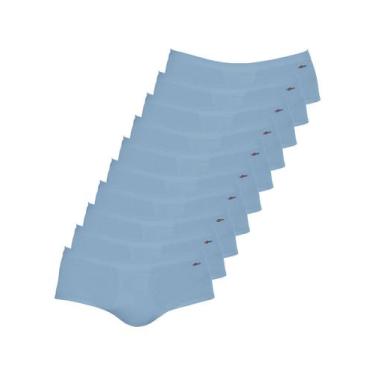 Imagem de Kit com 10 Cuecas Slip Zorba com Abertura 185, Azul, G