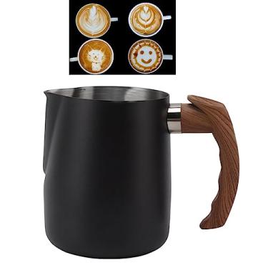 Imagem de Copo de Borbulhos Leite Aço Inoxidável 304 com Alça Bico Sem Pinga Escala Interna Jarra Vaporização Café para Chá Chocolate Quente Fabricação