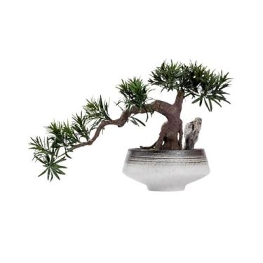 Imagem de Bonsai artificial simulação planta bonsai ornamentos hotel estudo zen decoração mesa de chá bonsai upcale bonsai artificial árvore bonsai