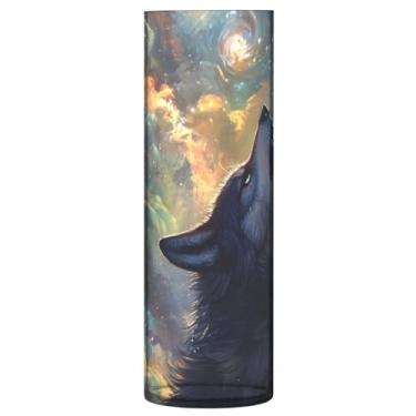 Imagem de Qilmy Vaso de lobo selvagem para flores, vaso de belas artes, decoração de casa para escritório, sala de jantar, sala de estar, casamento215