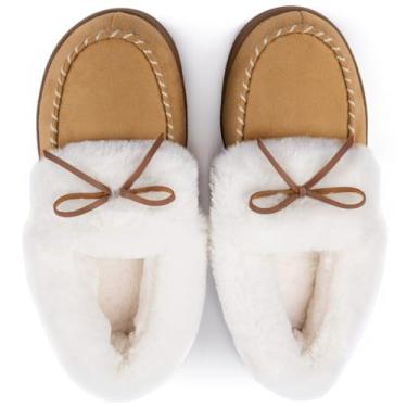 Imagem de RockDove Pantufa feminina de espuma viscoelástica Trapper Moc, Arena, 8-9