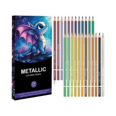 Imagem de Conjunto De 632 Lápis De Cor a Óleo, Aquarela Metálica, Neon, Tons De 