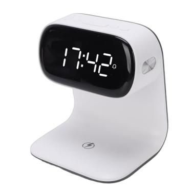 Imagem de Depisuta Despertador Digital Com Estação de Carregamento Rápido Sem Fio, Relógio de Cabeceira de Cabeceira, Luz Noturna de 3 Cores, Lâmpada Inteligente de Toque de 15 W para,