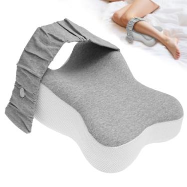 Imagem de Almofada de joelho para pessoas que dormem de lado, almofada de perna de espuma viscoelástica macia para dormir de lado, travesseiros ergonômicos de alinhamento da coluna para aliviar dores nas costas