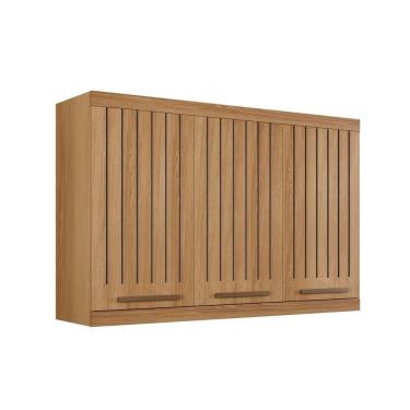 Imagem de Armário Aéreo Talismã Ripado 3 Portas Arte Móveis Cinamomo