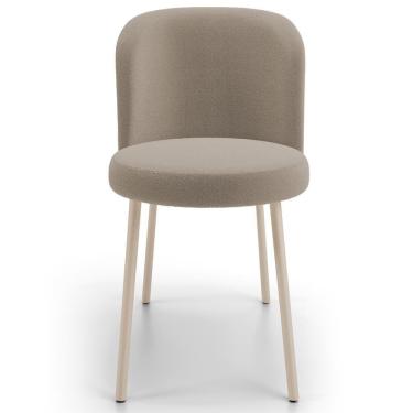 Imagem de Kit 05 Cadeiras Para Sala De Jantar Cozinha Estofada Gavi Arena L02 Bouclê Bege - Lyam Decor