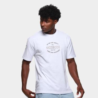 Imagem de Camiseta Nicoboco Lush Masculina, Branco, G