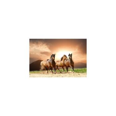 Imagem de Painel De Lona Cavalos Puro Sangue - Fabrika de Festa, 100x070cm