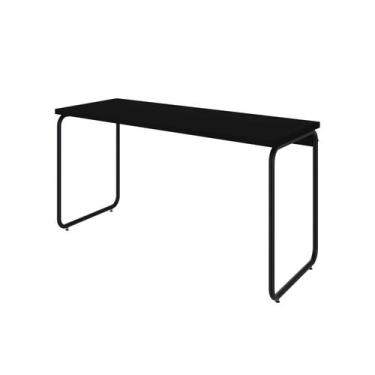 Imagem de Mesa Office 135x60x75cm Round - Compace Decor, Preto Ônix / Est.Preta