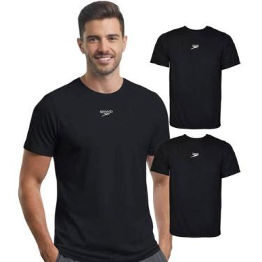 Imagem de Kit 2 Camisetas Dry Fit Masculina Speedo Academia Treino -, Preto tshi