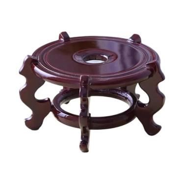 Imagem de Suporte Rústico De Madeira Para Plantas, Base Para Vaso, Expositor De 