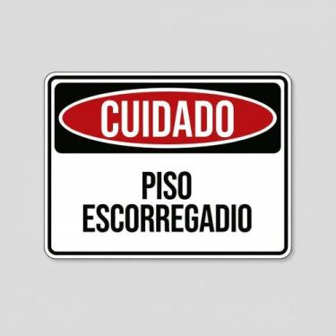 Imagem de Placa Acm Perigo Piso Escorregadio 18X23 - Sinalizo