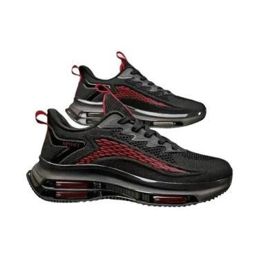 Imagem de Tênis Casuais Masculinos De Basquete Com Plataforma Vermelha, Alta Qua