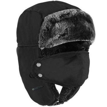 Imagem de Chapéu Ushanka Masculino para Inverno - À Prova de Vento para Esqui e 