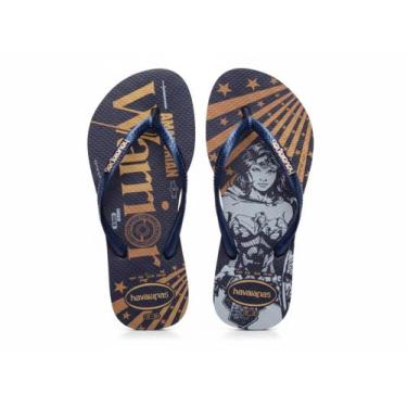 Imagem de Chinelo Havaianas Slim Warner Classics Marinho Conforto -, Marinho, 37
