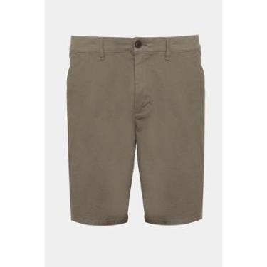 Imagem de Bermuda Chino Casual em Sarja Verde Militar-Masculino