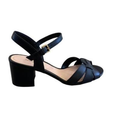 Imagem de Sandália Feminina Salto Médio Couro Lançamento Arezzo-Feminino