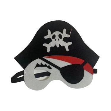 Imagem de Fantasia De Pirata Infantil Com Colete Preto, Óculos, Chapéu E Bolsa P