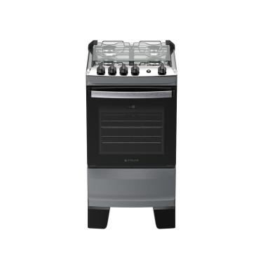 Imagem de Fogão 4 Bocas Atlas Agile Up Automático Mesa Inox Titanium Bivolt